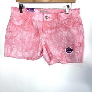 Old Navy The Diva Shorts 3.5" Tie Dye Warm Pink White Raw Hem Women's 6 NWT